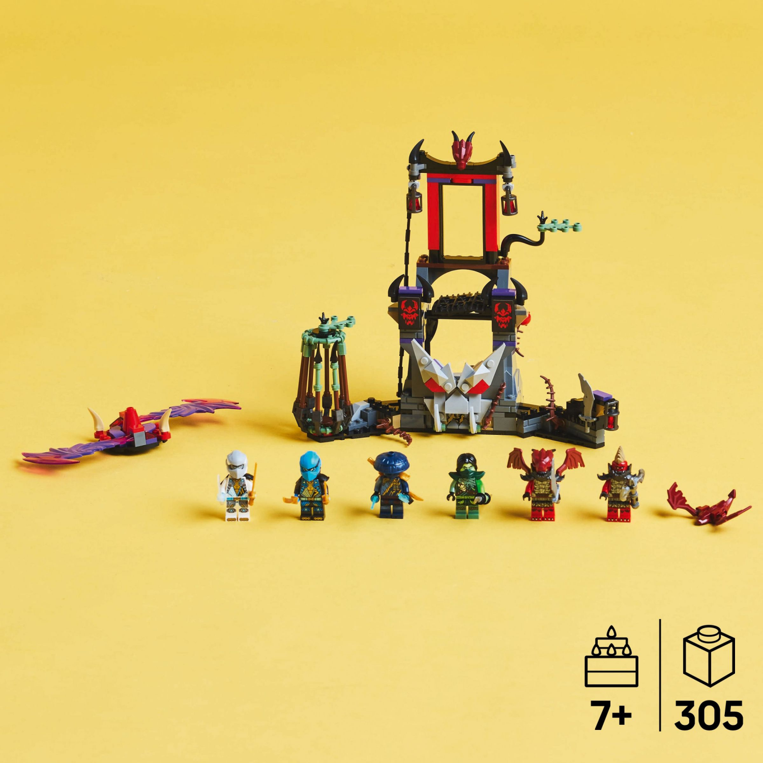slide 2 of 6, LEGO NINJAGO Dragonian Storm Village Toy Building Set 71841, 1 ct