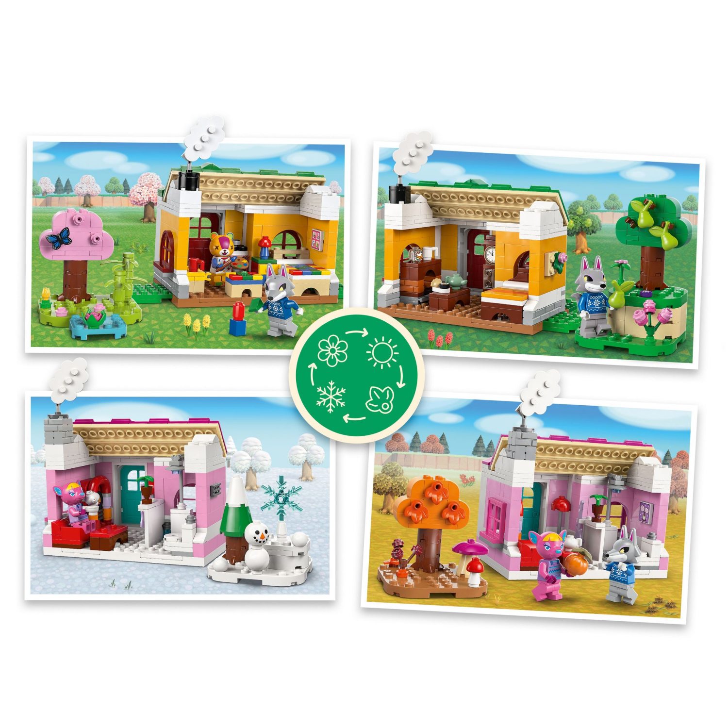 slide 3 of 6, LEGO Animal Crossing Creative Houses: Seasons of Fun 77057, 1 ct
