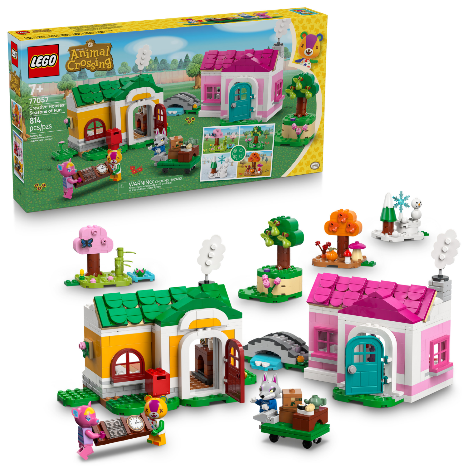 slide 1 of 6, LEGO Animal Crossing Creative Houses: Seasons of Fun 77057, 1 ct