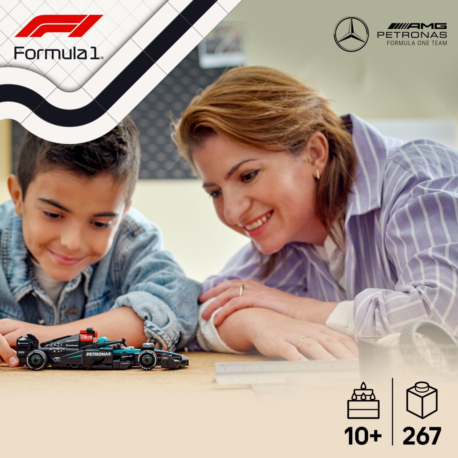 slide 2 of 6, LEGO Speed Champions Mercedes-AMG F1 W15 Race Car Building Toy 77244, 1 ct