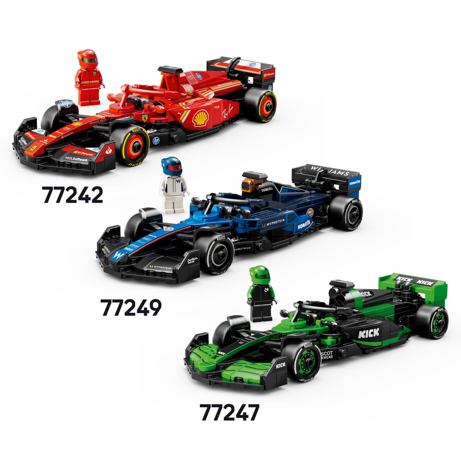 slide 6 of 6, LEGO Speed Champions Aston Martin Aramco F1 AMR24 Race Car Building Toy 77245, 1 ct
