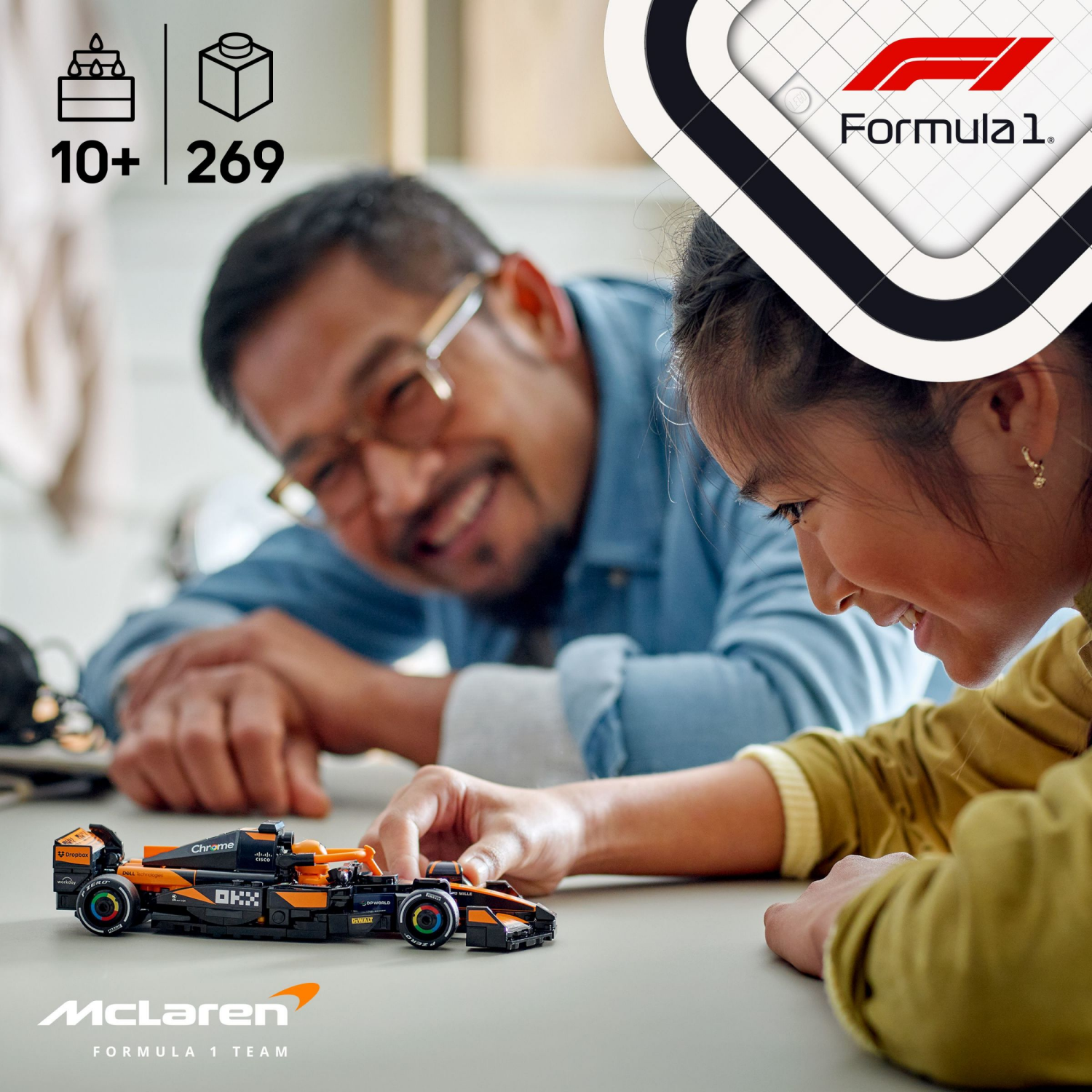 slide 2 of 6, LEGO Speed Champions McLaren F1 Team MCL38 Race Car Toy Building Set 77251, 1 ct