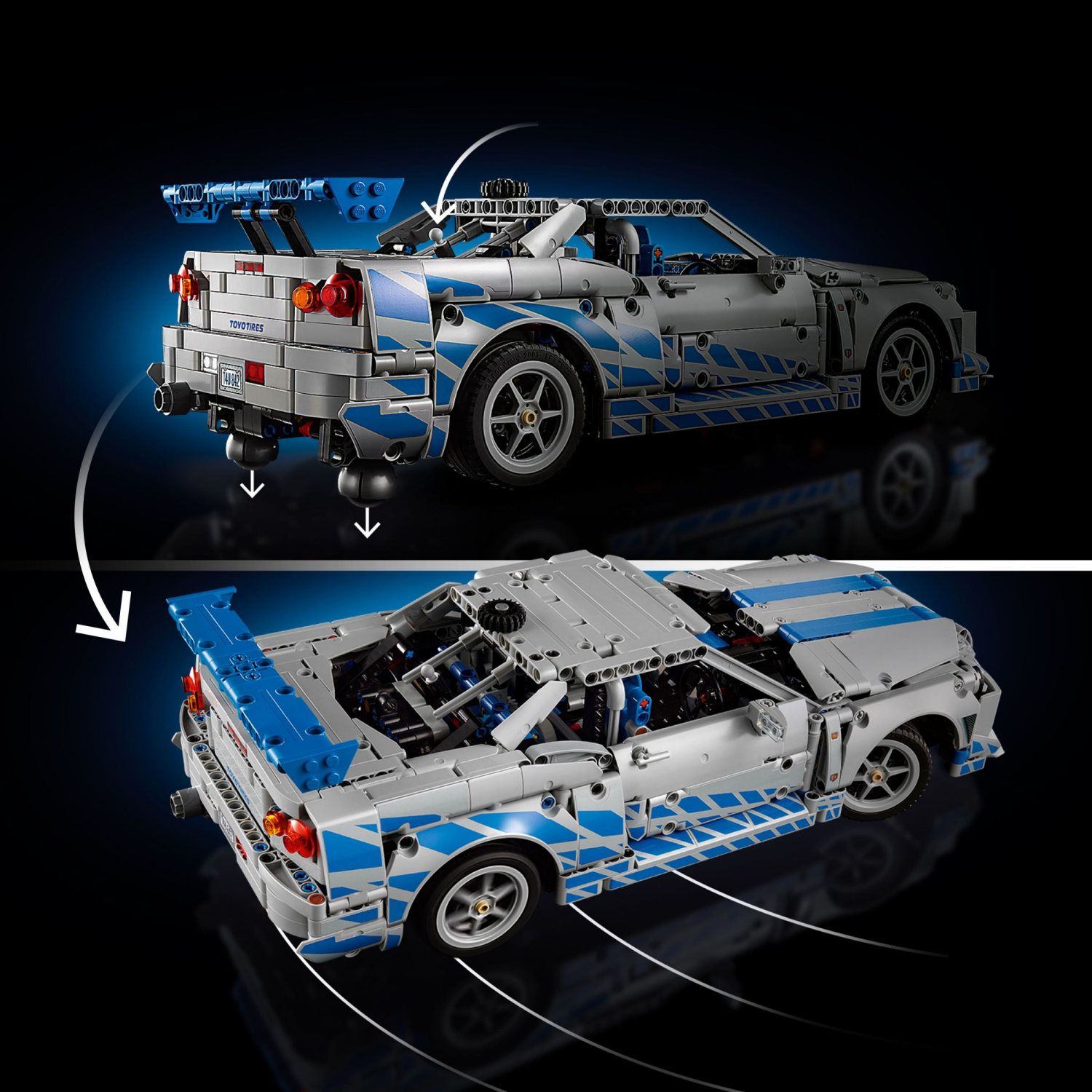 slide 5 of 6, LEGO Technic 2 Fast 2 Furious Nissan Skyline GT-R (R34) Car 42210, 1 ct