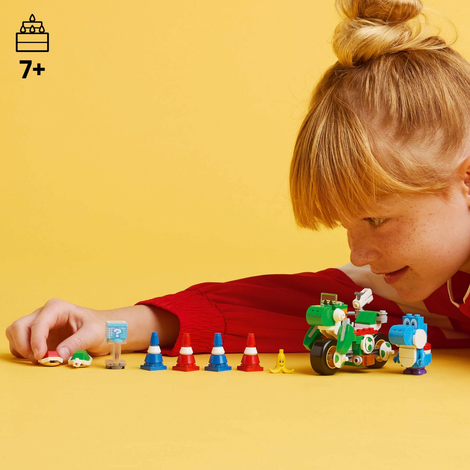 slide 2 of 6, LEGO Super Mario: Mario Kart Yoshi Bike Building Toy 72031, 1 ct