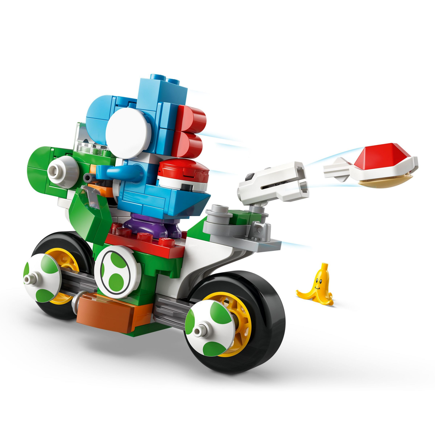 slide 4 of 6, LEGO Super Mario: Mario Kart Yoshi Bike Building Toy 72031, 1 ct
