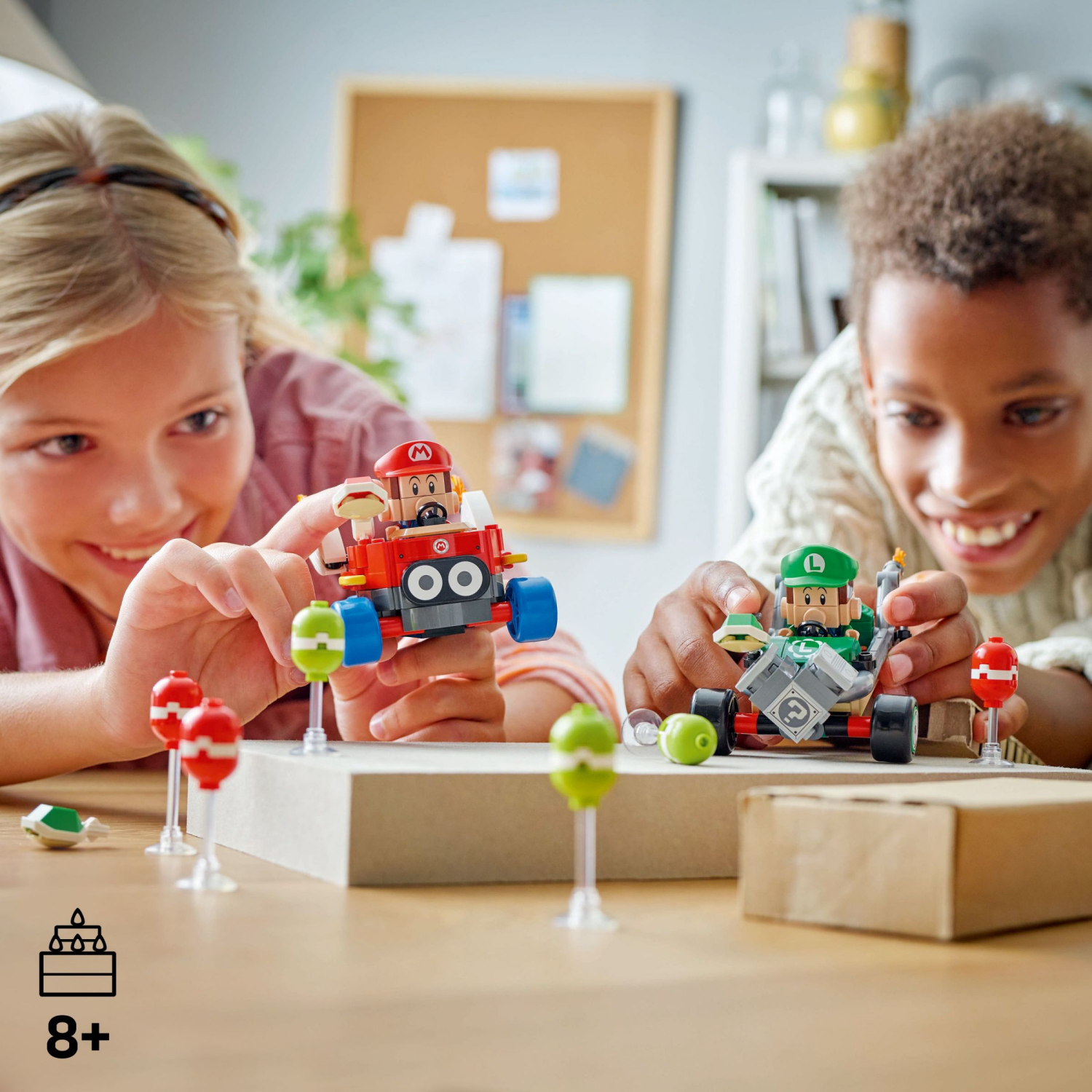 slide 2 of 6, LEGO Super Mario: Mario Kart Baby Mario vs. Baby Luigi Building Toy 72034, 1 ct