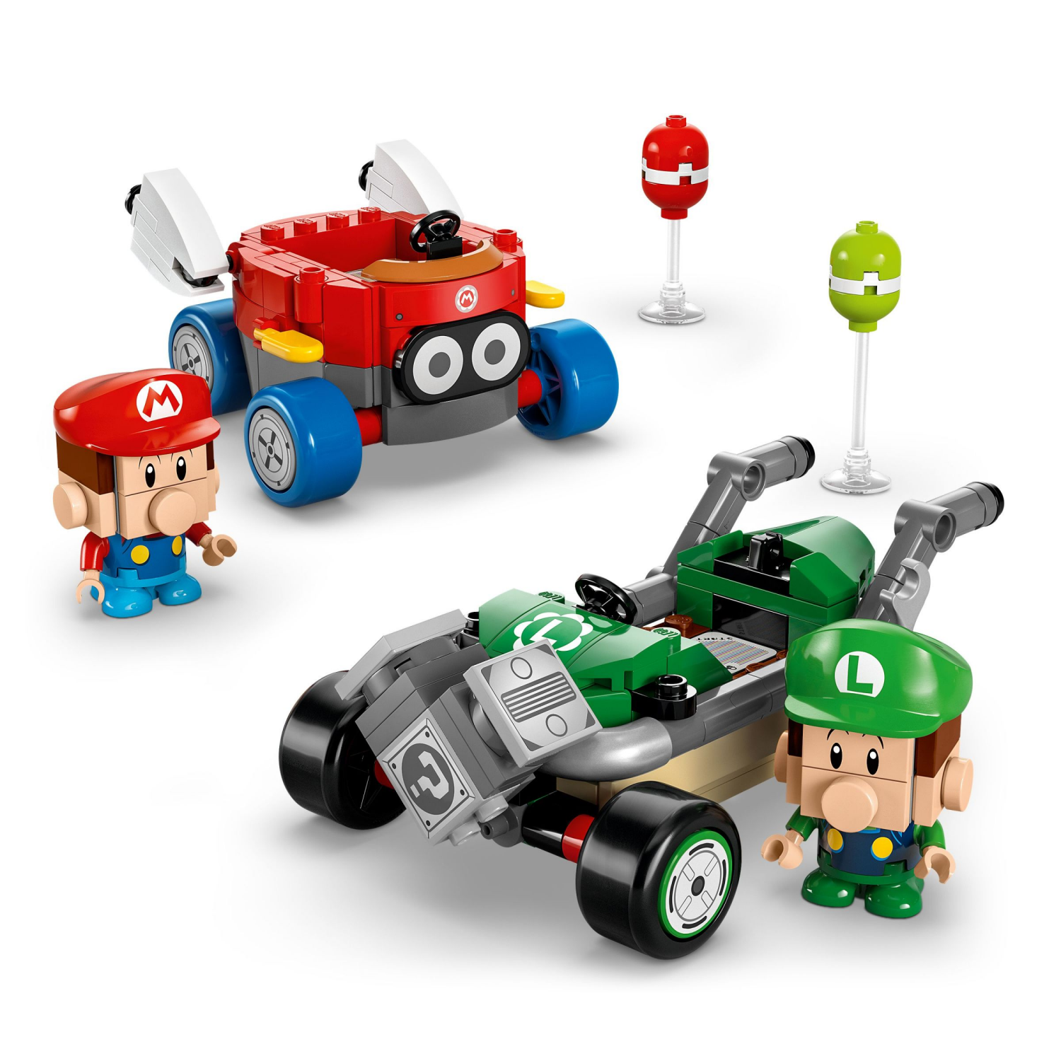 slide 3 of 6, LEGO Super Mario: Mario Kart Baby Mario vs. Baby Luigi Building Toy 72034, 1 ct
