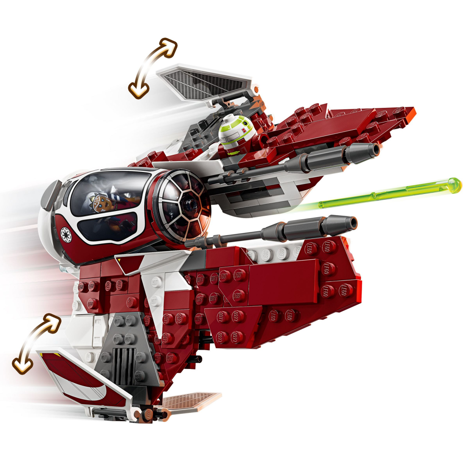slide 3 of 6, LEGO Star Wars: The Clone Wars Ahsoka's Jedi Interceptor Spaceship Building Toy 75401, 1 ct