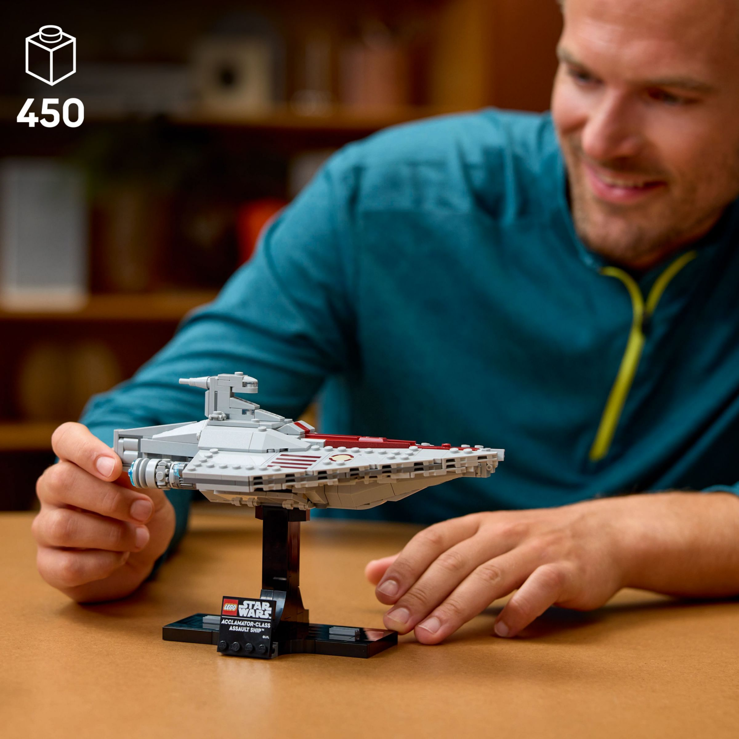 slide 2 of 6, LEGO Star Wars Acclamator-Class Assault Ship Buildable Spaceship Toy Model 75404, 1 ct