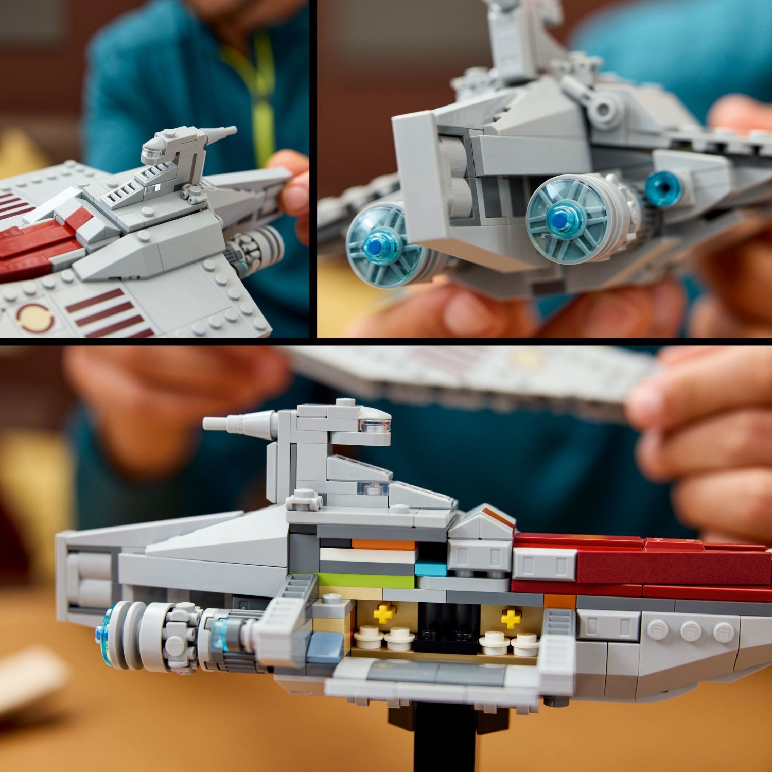 slide 4 of 6, LEGO Star Wars Acclamator-Class Assault Ship Buildable Spaceship Toy Model 75404, 1 ct