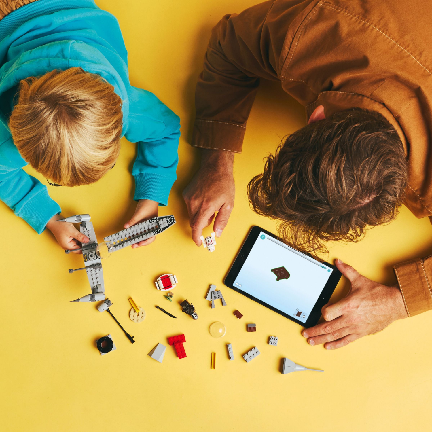 slide 4 of 6, LEGO Star Wars: The Mandalorian Mando and Grogu's N-1 Starfighter Building Toy 75410, 1 ct