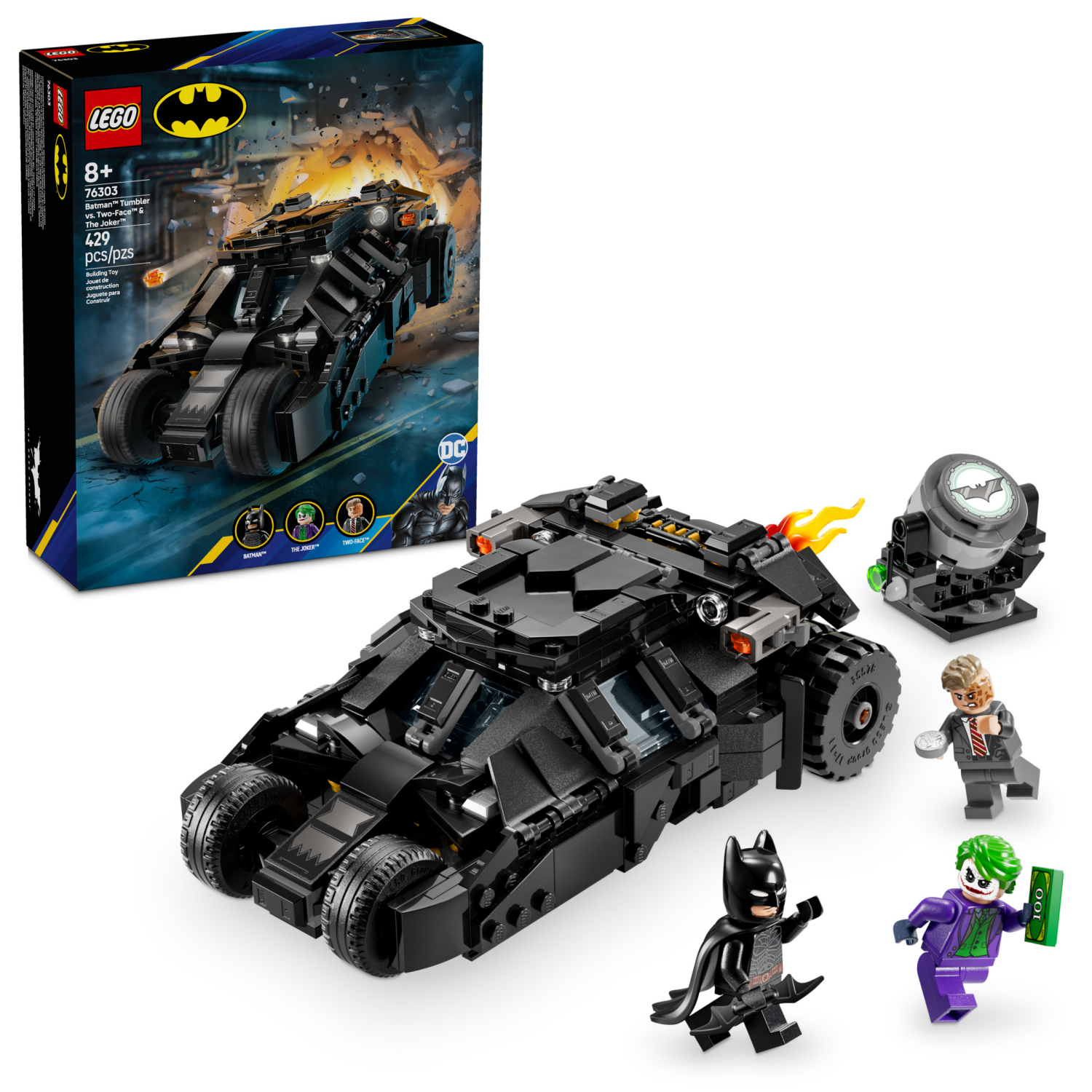 slide 1 of 6, LEGO DC Batman Tumbler vs. Two-Face & The Joker Toy Building Set 76303, 1 ct