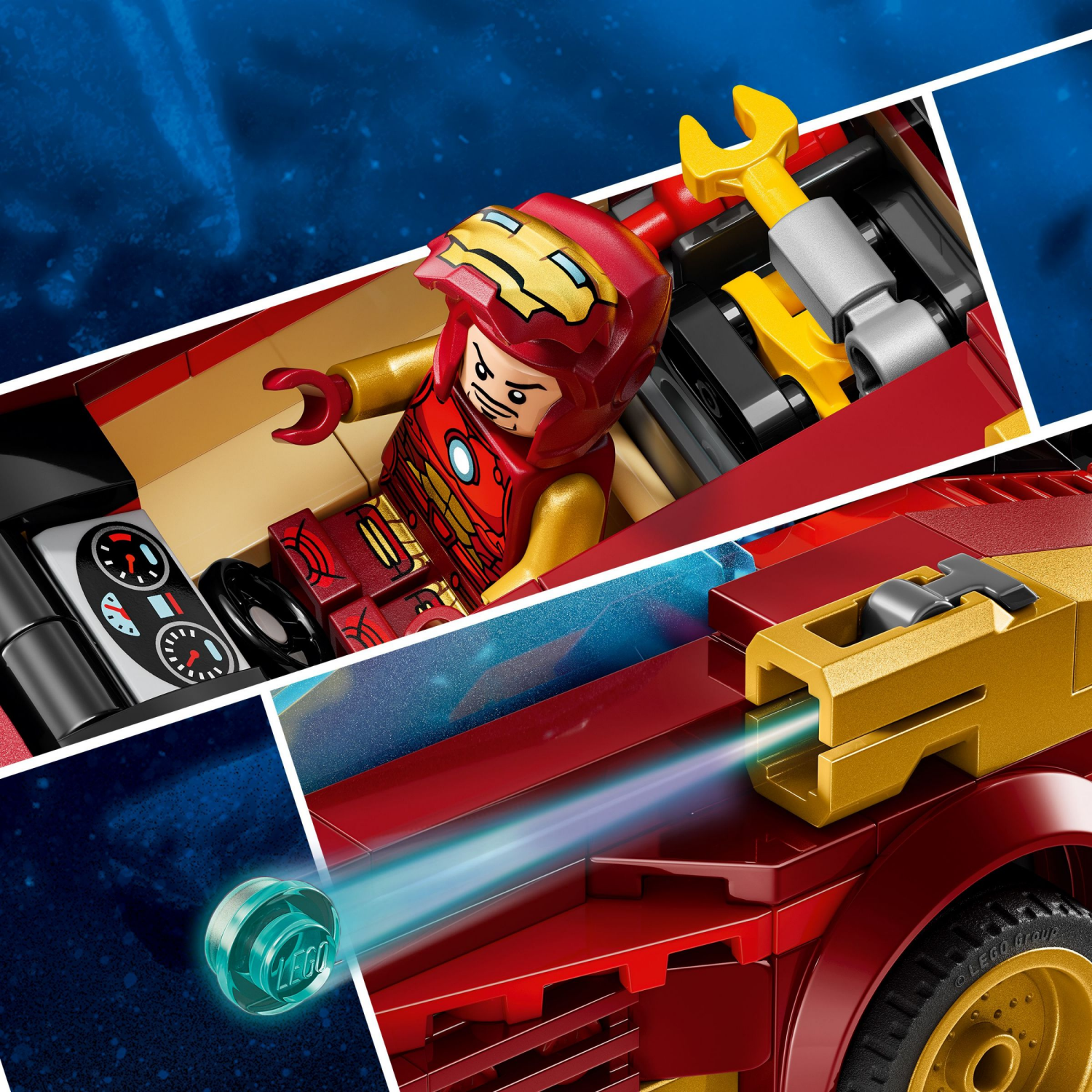 slide 3 of 6, LEGO Marvel Iron Man Car & Black Panther vs. Red Hulk Super Hero Building Toy 76310, 1 ct