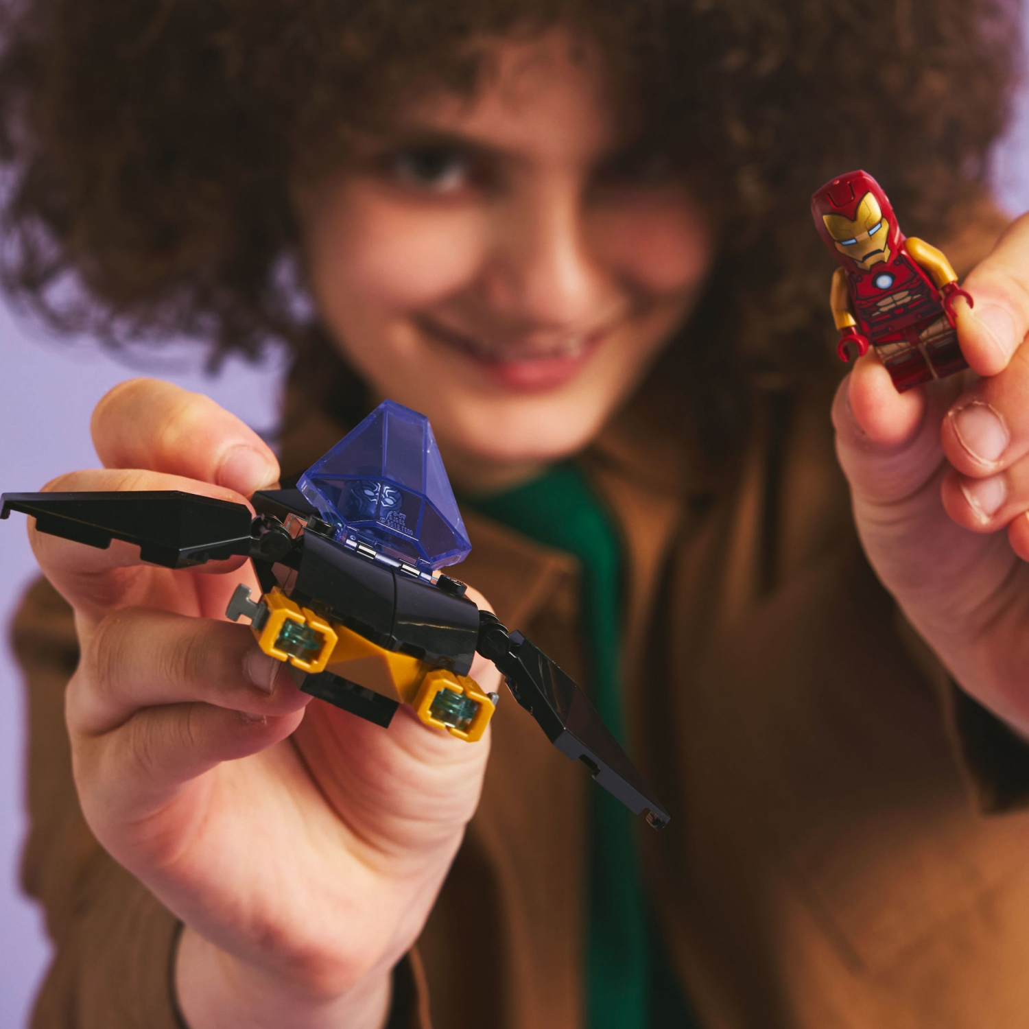 slide 4 of 6, LEGO Marvel Iron Man Car & Black Panther vs. Red Hulk Super Hero Building Toy 76310, 1 ct