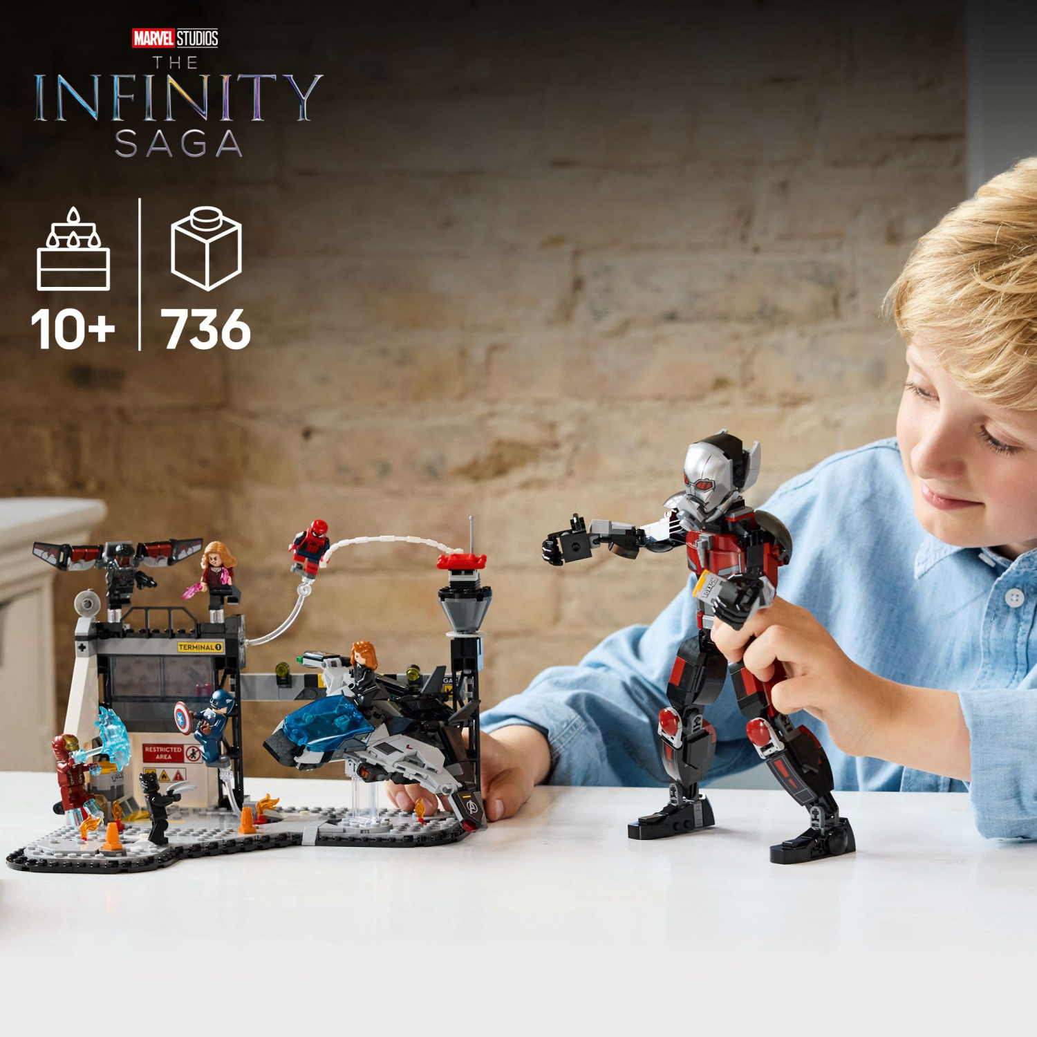 slide 2 of 6, LEGO Marvel Captain America Civil War Action Battle Building Toy Set 76314, 1 ct