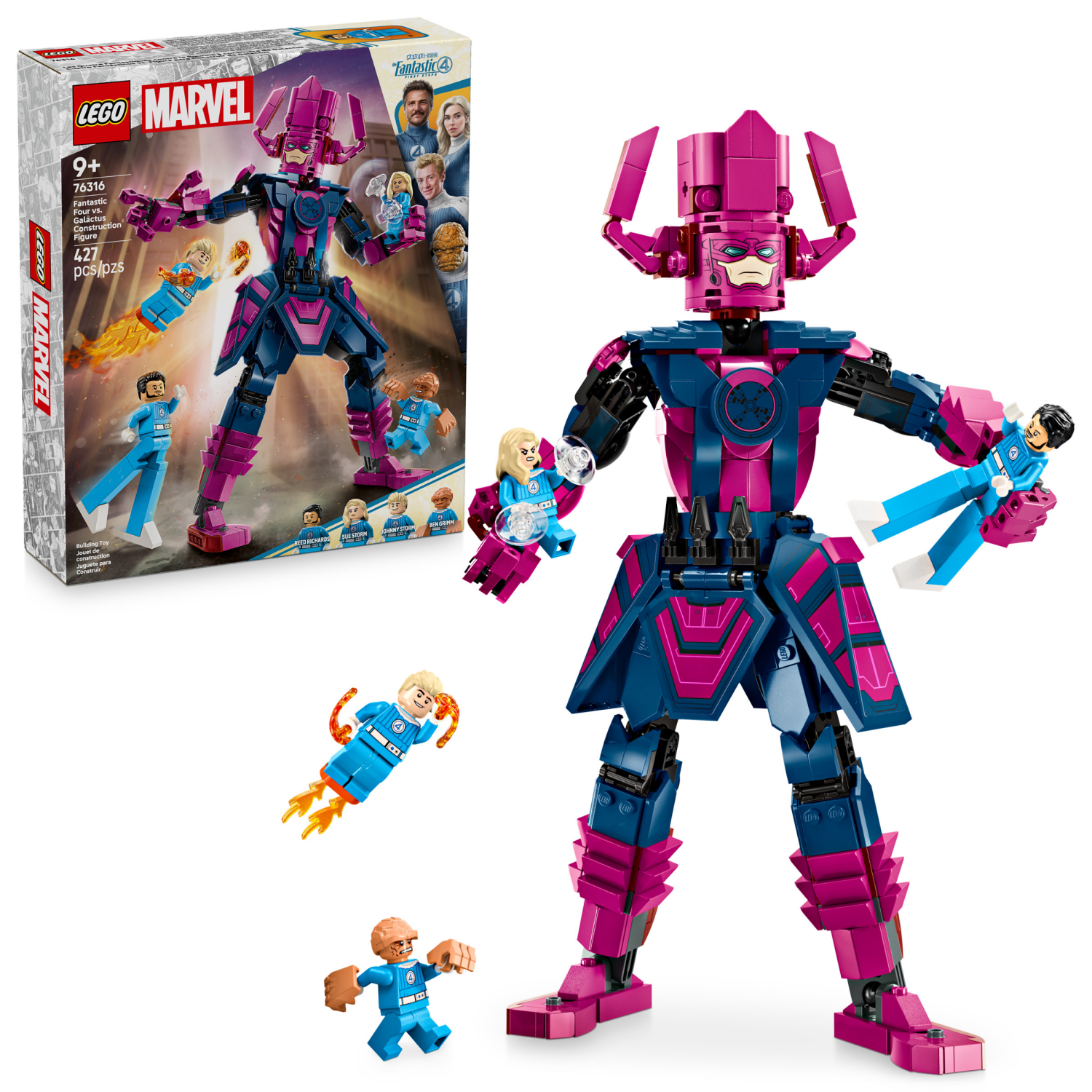slide 1 of 6, LEGO Marvel Fantastic Four vs. Galactus Construction Figure 76316, 1 ct