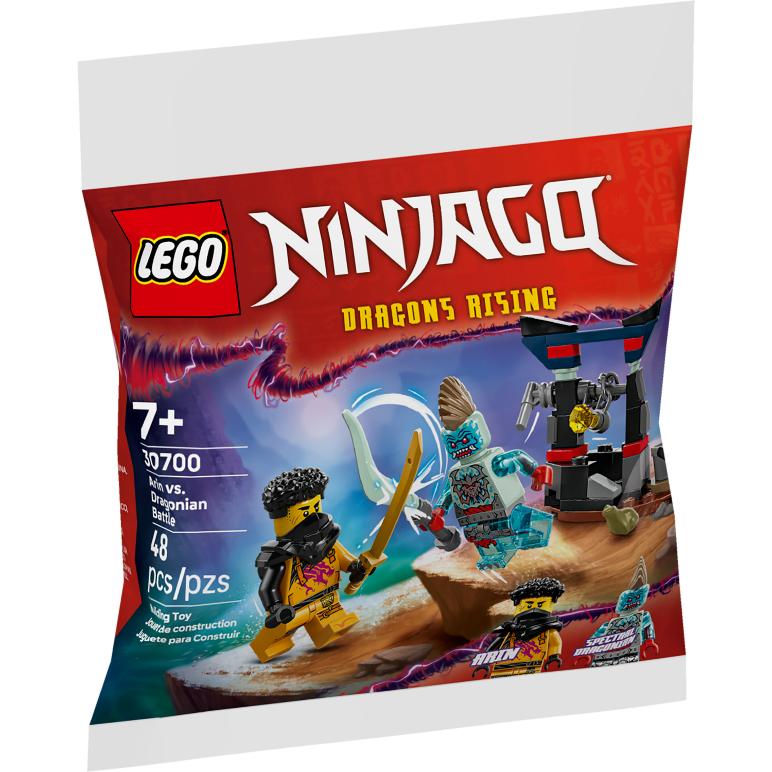 slide 1 of 5, LEGO NINJAGO Arin vs. Dragonian Battle Building Toy 30700, 1 ct