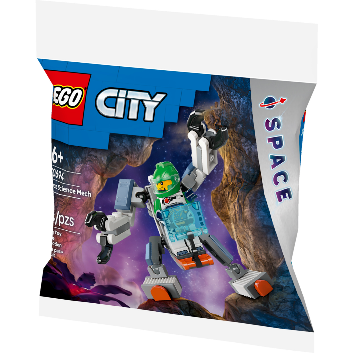 slide 3 of 5, LEGO City Space Science Mech Building Toy 30694, 1 ct