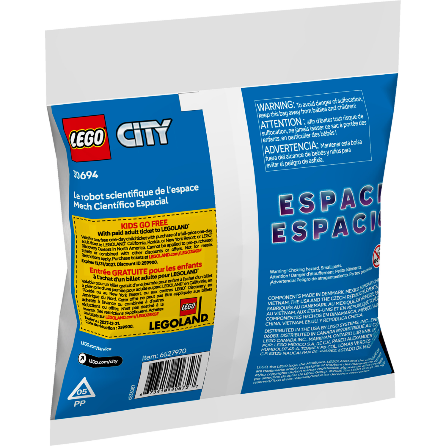 slide 5 of 5, LEGO City Space Science Mech Building Toy 30694, 1 ct