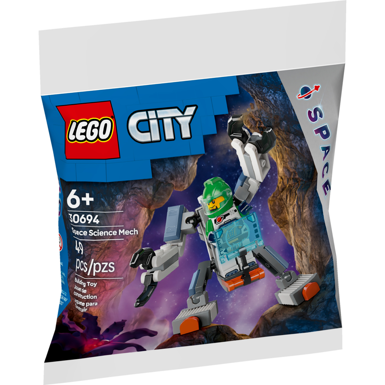 slide 1 of 5, LEGO City Space Science Mech Building Toy 30694, 1 ct