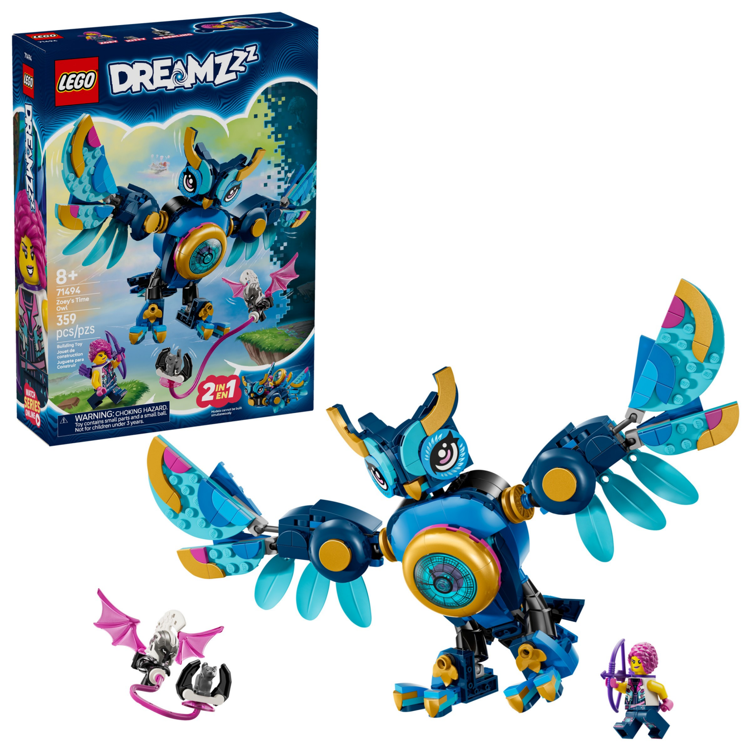 slide 1 of 6, LEGO DREAMZzz Zoeys Time Owl Building Toy 71494, 1 ct