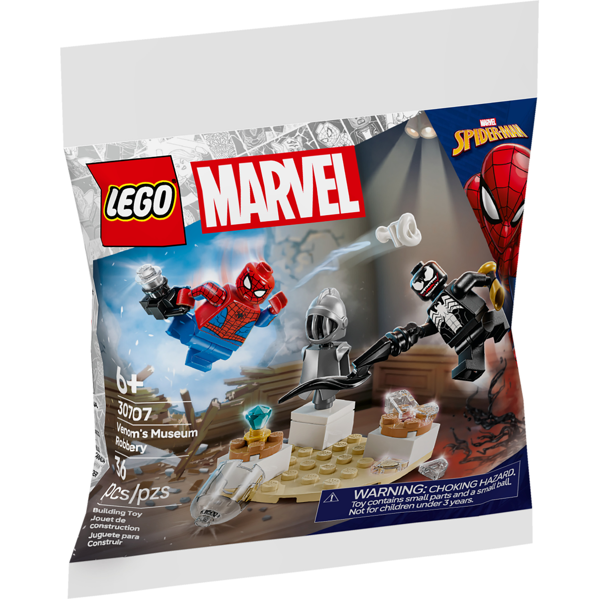 slide 1 of 5, LEGO Marvel Venom's Museum Robbery Building Set 30707, 1 ct