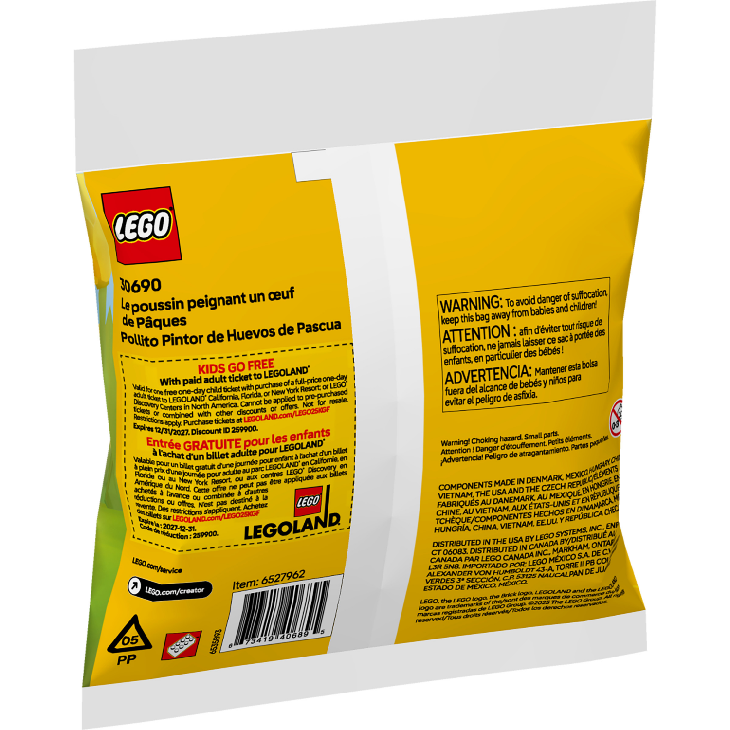 slide 5 of 5, LEGO Creator Easter Egg Chick Painting Fun Building Kit 30690, 1 ct