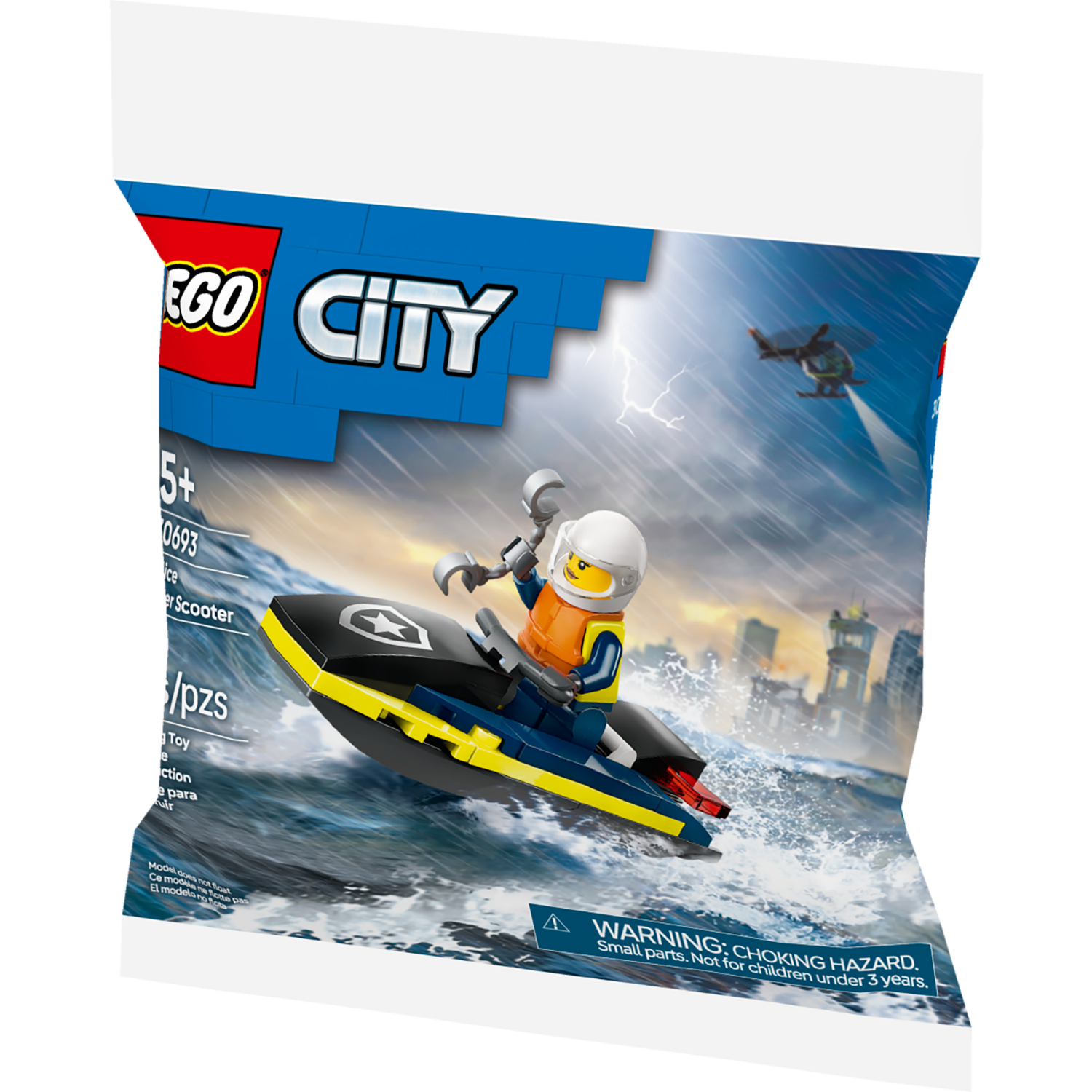 slide 3 of 4, LEGO City Police Water Scooter Set, 29 ct