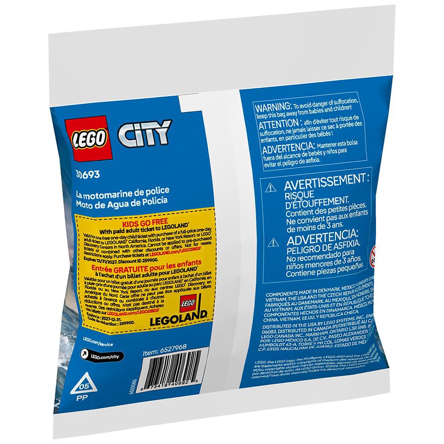 slide 3 of 4, LEGO City Police Water Scooter Set, 29 ct