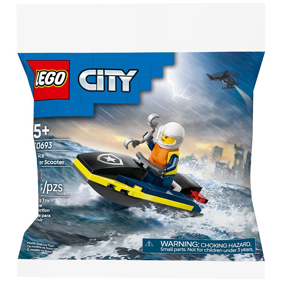 slide 2 of 4, LEGO City Police Water Scooter Set, 29 ct