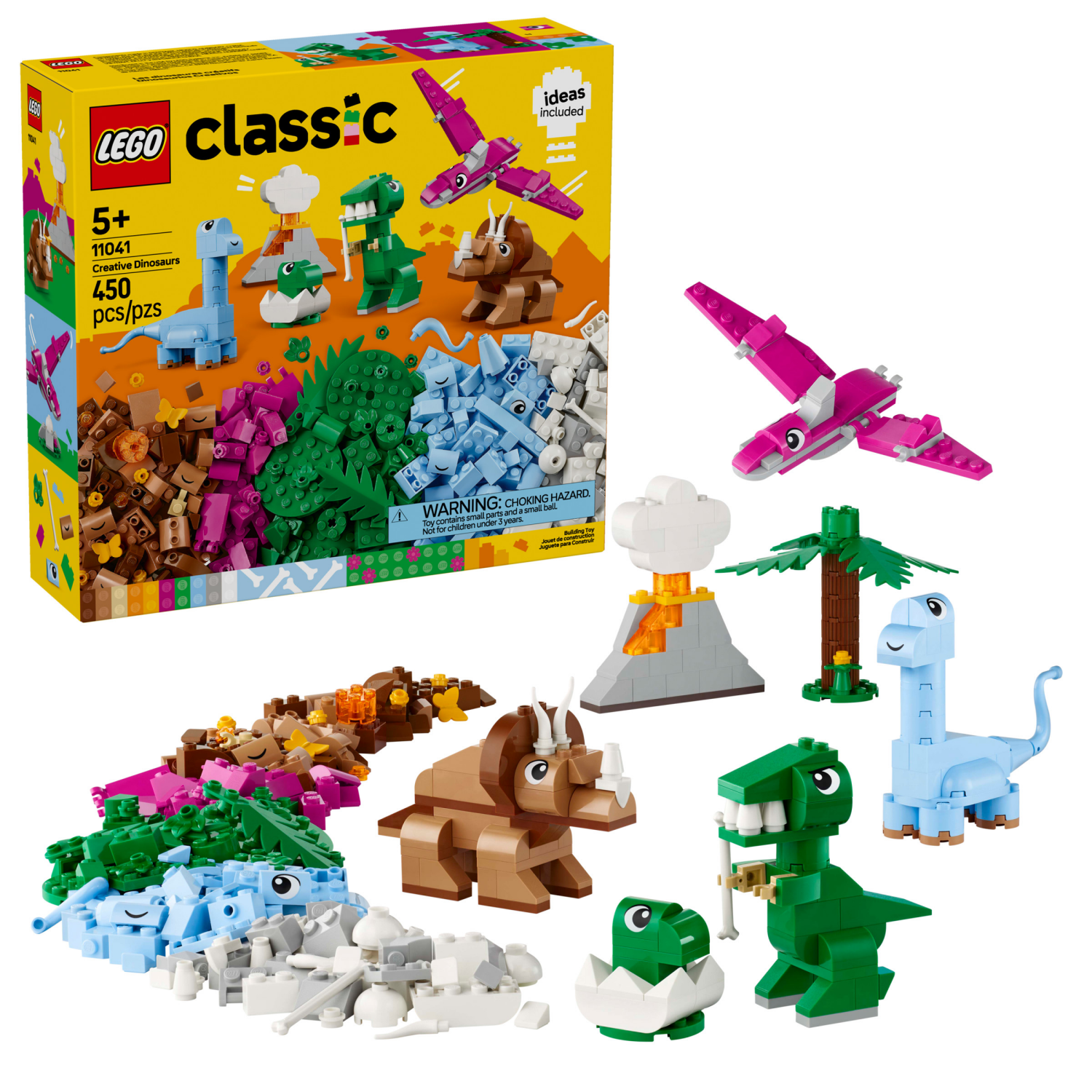 slide 1 of 6, LEGO Classic Creative Dinosaurs Building Toy 11041, 1 ct