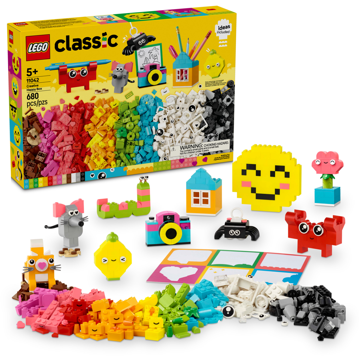 slide 1 of 6, LEGO Classic Creative Happy Box Building Toy Set 11042, 1 ct