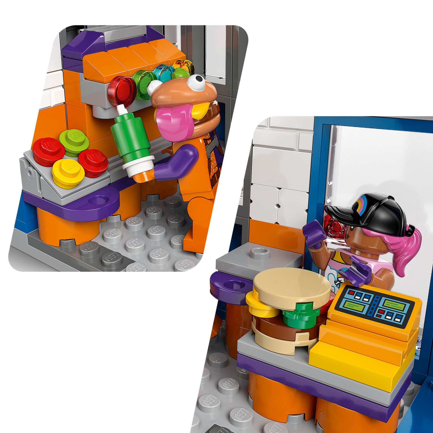 slide 4 of 6, LEGO Fortnite Durrr Burger Restaurant Kids Toy 77076, 1 ct