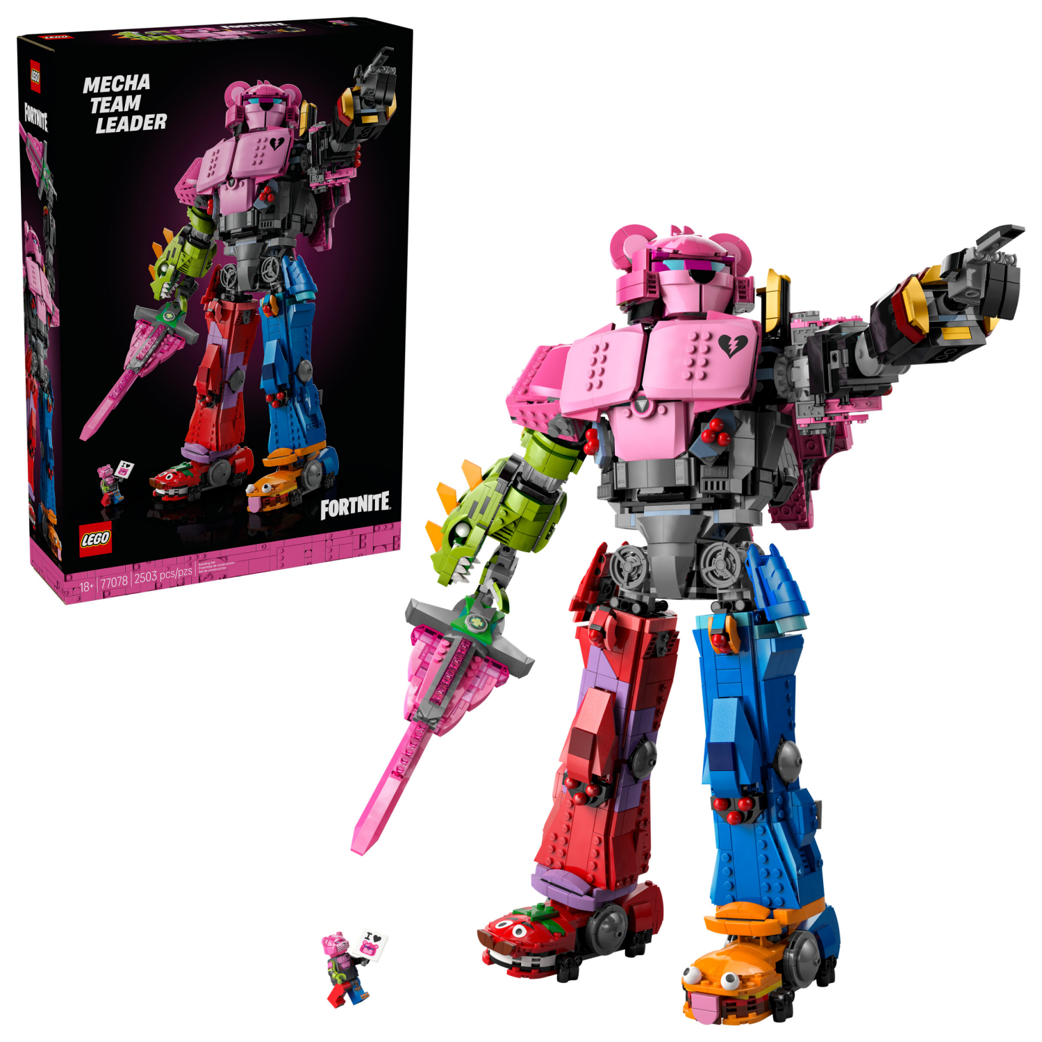 slide 1 of 6, LEGO Fortnite Mecha Team Leader Building Set for Adults 77078, 1 ct