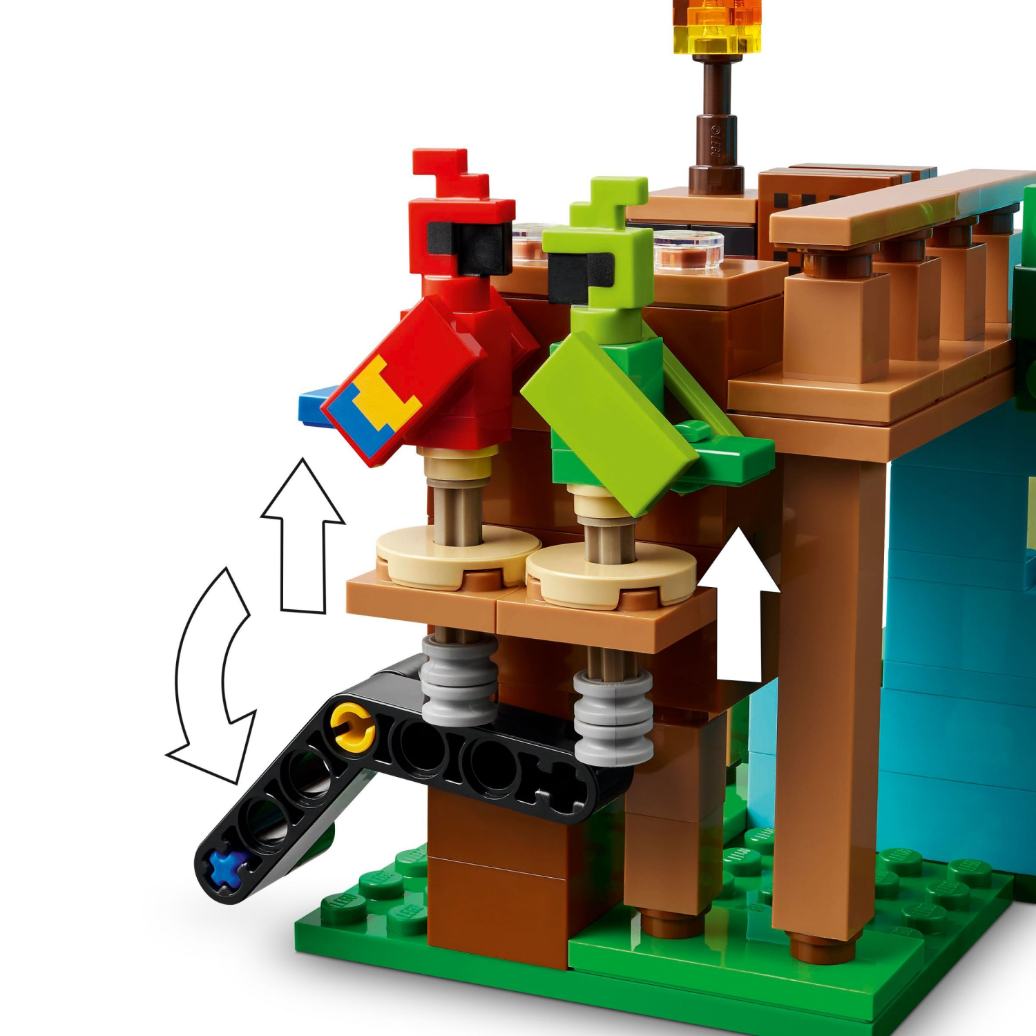 slide 4 of 6, LEGO Minecraft The Parrot Houses Building Toy 21282, 1 ct