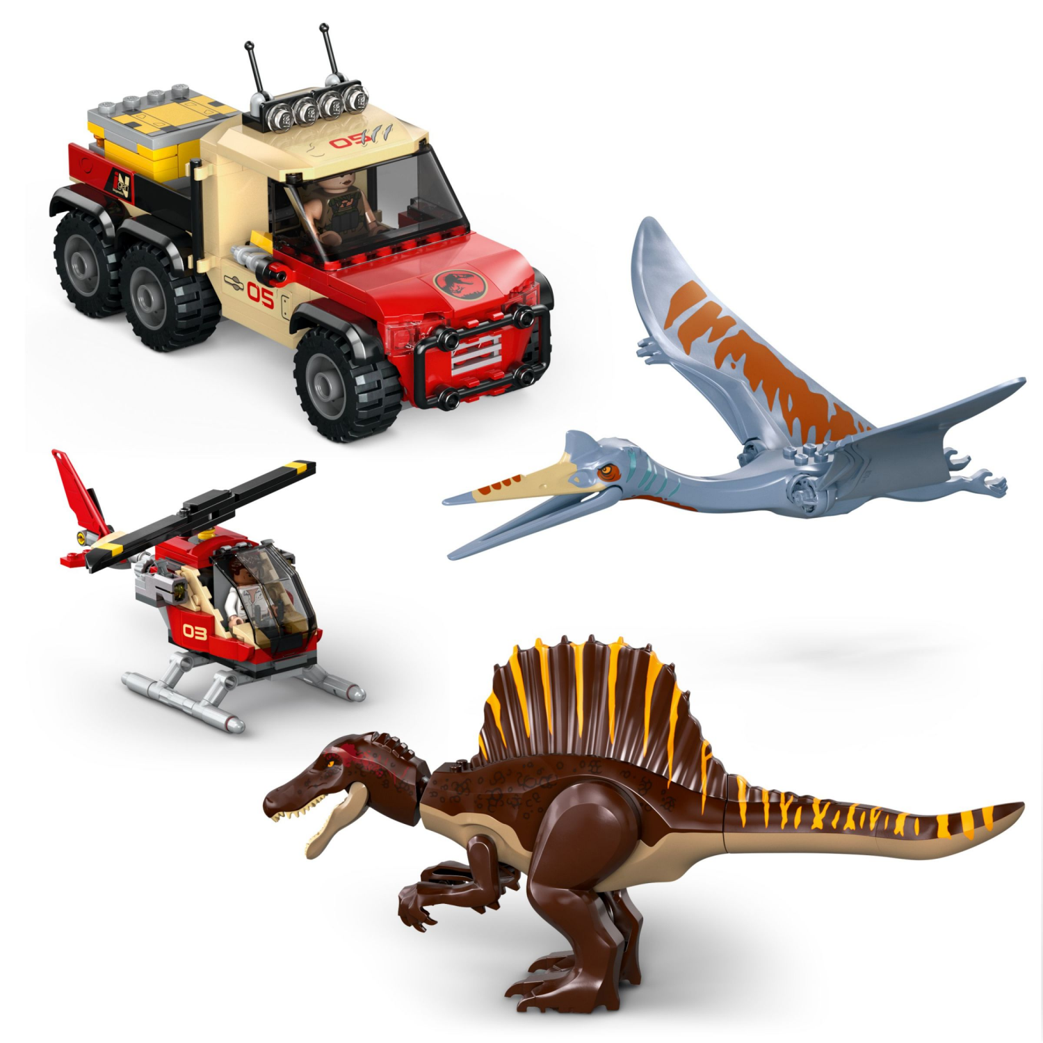 slide 5 of 6, LEGO Jurassic World Spinosaurus & Quetzalcoatlus Air Mission 76976, 1 ct