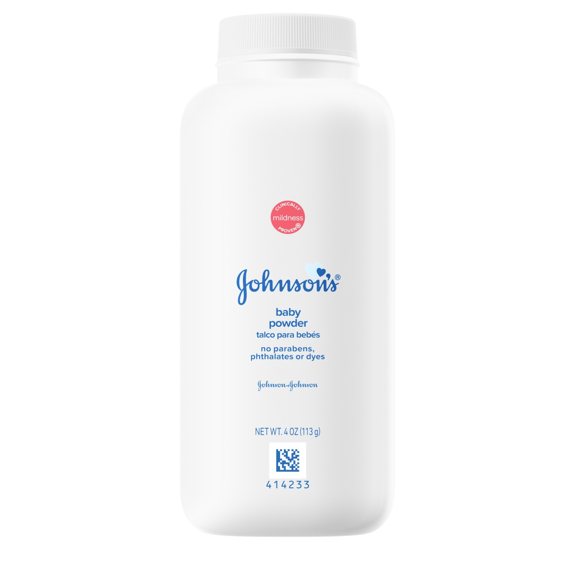 slide 1 of 4, Johnson's Baby Powder for Delicate Skin, Hypoallergenic and Free of Parabens, Phthalates, and Dyes for Baby Skin Care, 4 oz