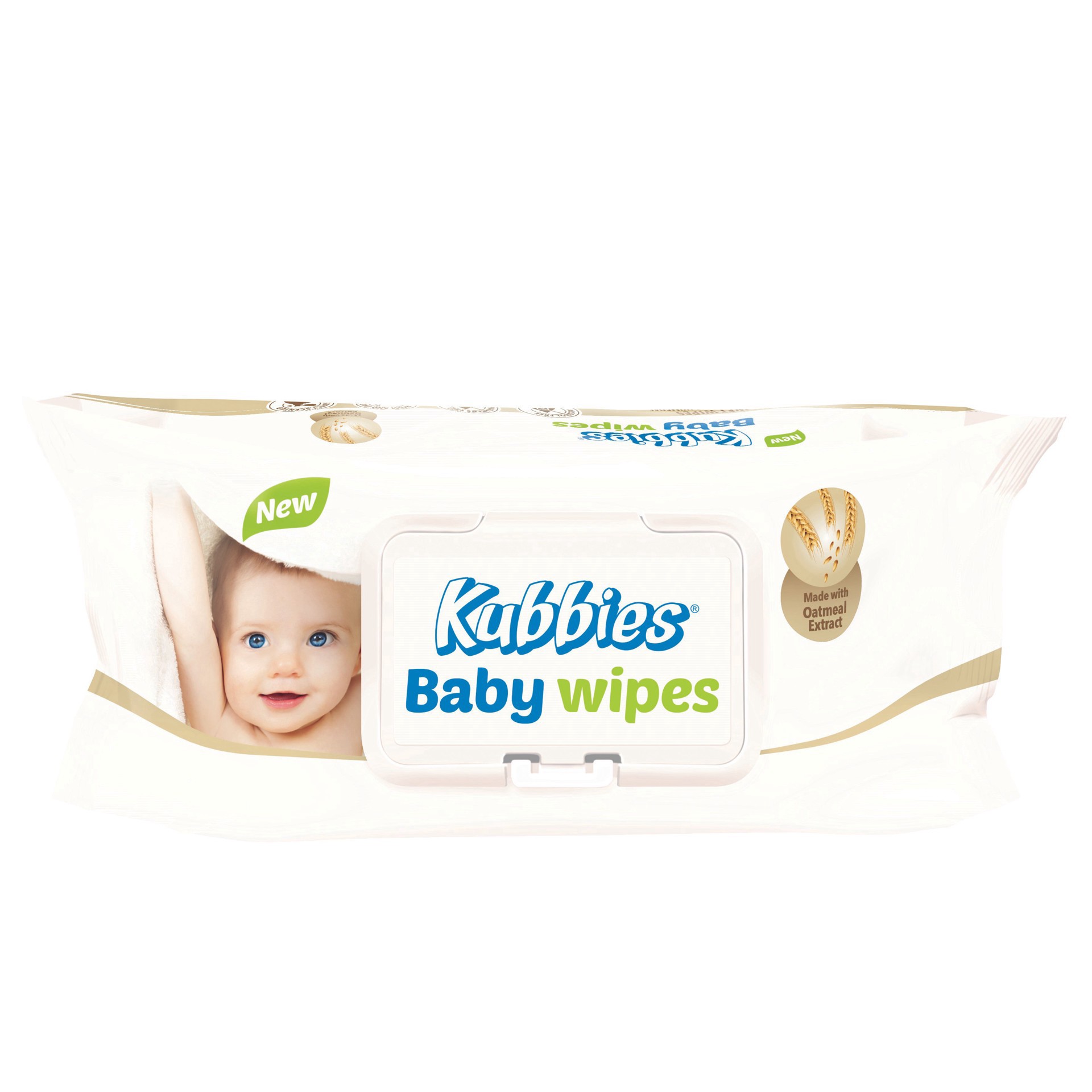 slide 1 of 1, Kubbies Baby Wipes - Oatmeal, 72 ct