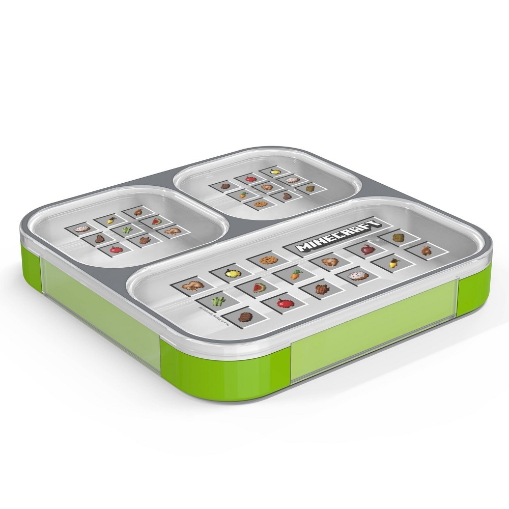 slide 2 of 3, Minecraft Plastic Ultra Slim Bento Box - Zak Designs, 27 oz