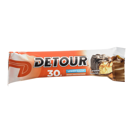 slide 6 of 8, Detour Lower Sugar Protein Bars - Caramel Peanut Butter, 3 oz