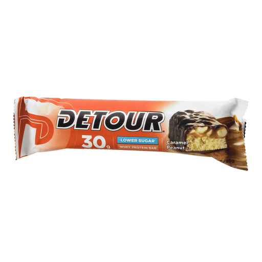 slide 2 of 8, Detour Lower Sugar Protein Bars - Caramel Peanut Butter, 3 oz