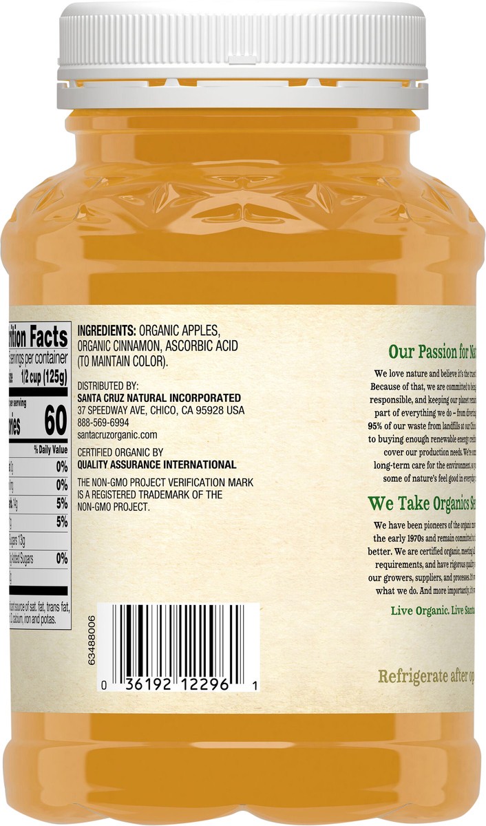 slide 7 of 7, Santa Cruz Organic Cinnamon Apple Sauce, 23 Ounces, 23 oz