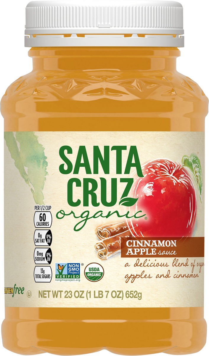 slide 2 of 7, Santa Cruz Organic Cinnamon Apple Sauce, 23 Ounces, 23 oz