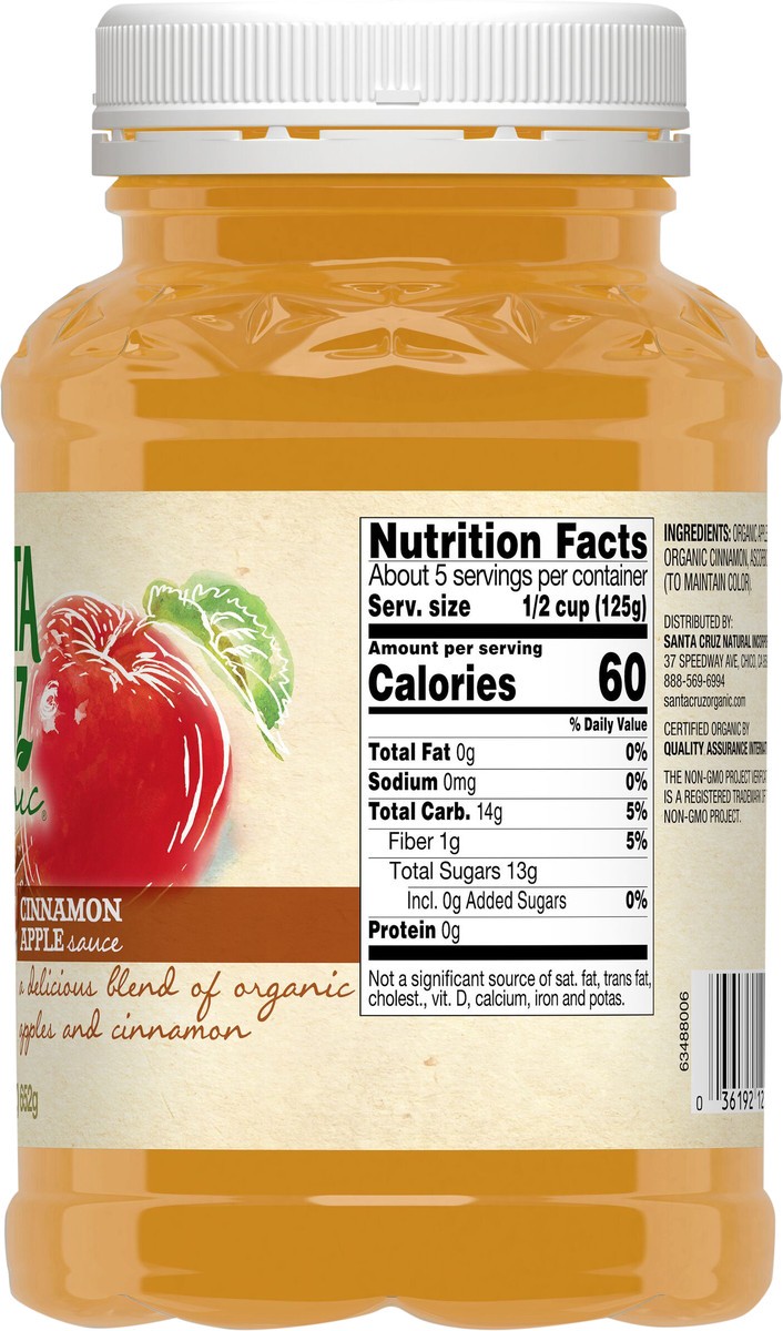 slide 3 of 7, Santa Cruz Organic Cinnamon Apple Sauce, 23 Ounces, 23 oz