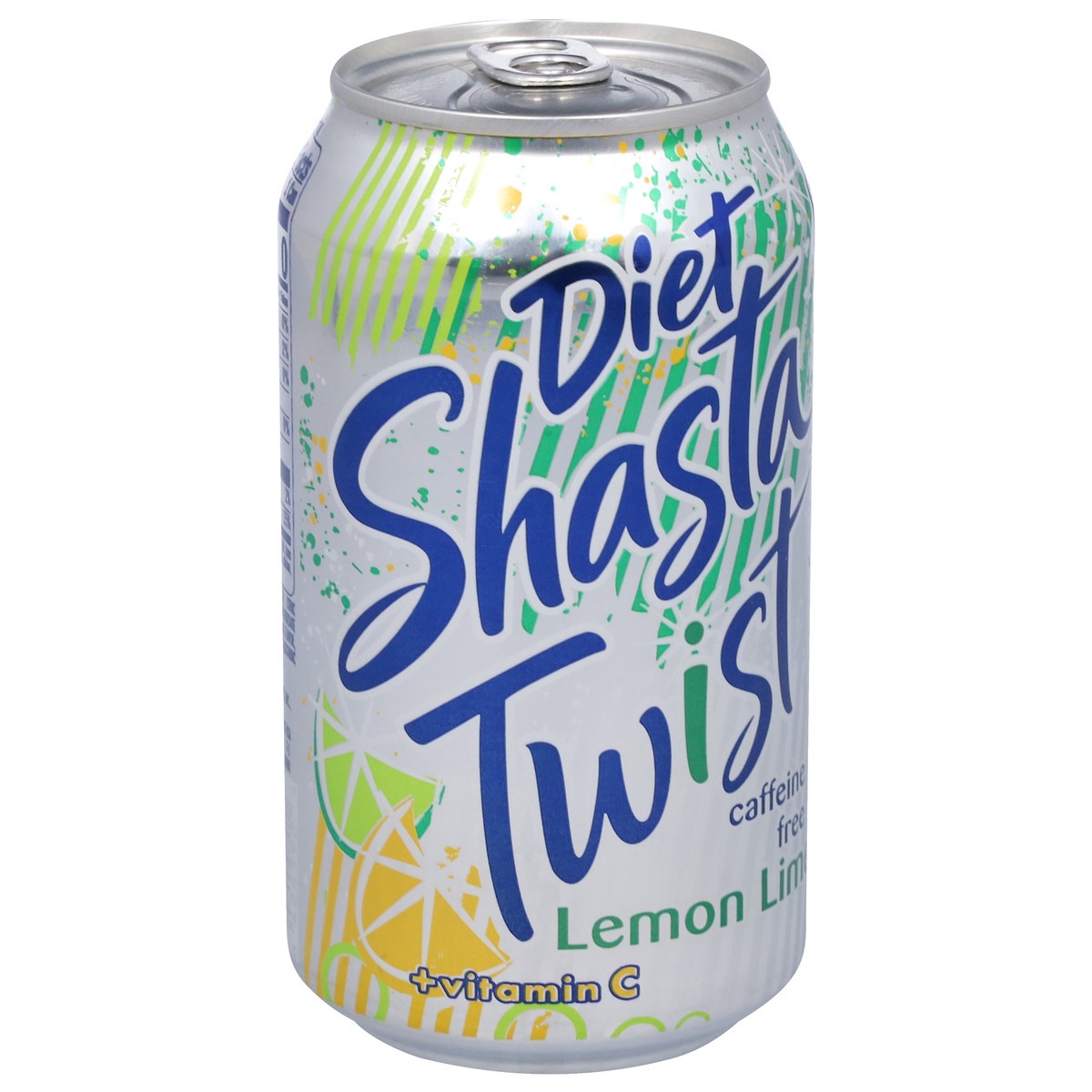 slide 12 of 12, Shasta Twist Caffeine Free Diet + Vitamin C Lemon Lime Soda 12 fl oz, 12 fl oz