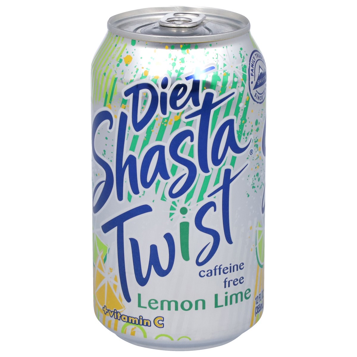 slide 5 of 12, Shasta Twist Caffeine Free Diet + Vitamin C Lemon Lime Soda 12 fl oz, 12 fl oz