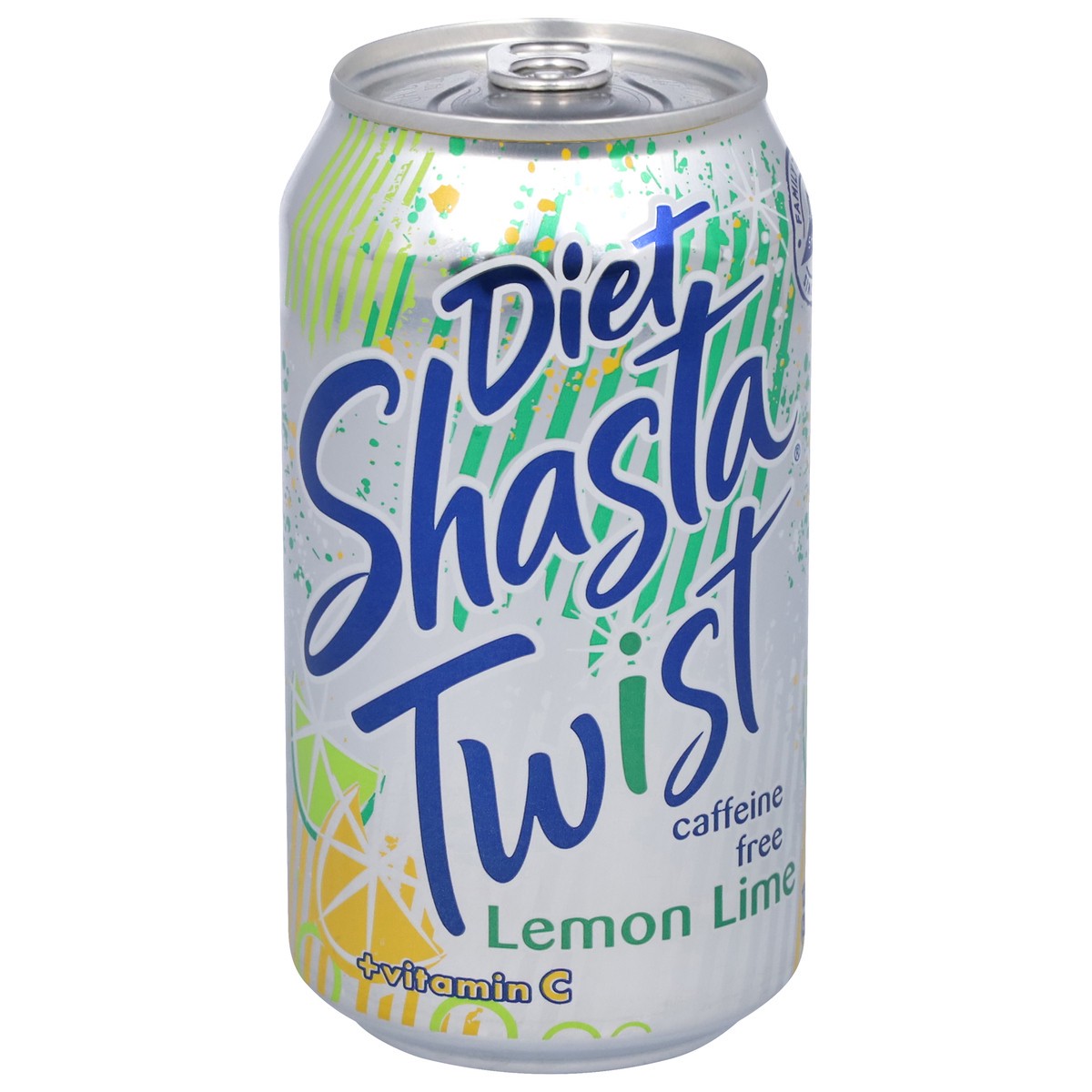 slide 1 of 12, Shasta Twist Caffeine Free Diet + Vitamin C Lemon Lime Soda 12 fl oz, 12 fl oz