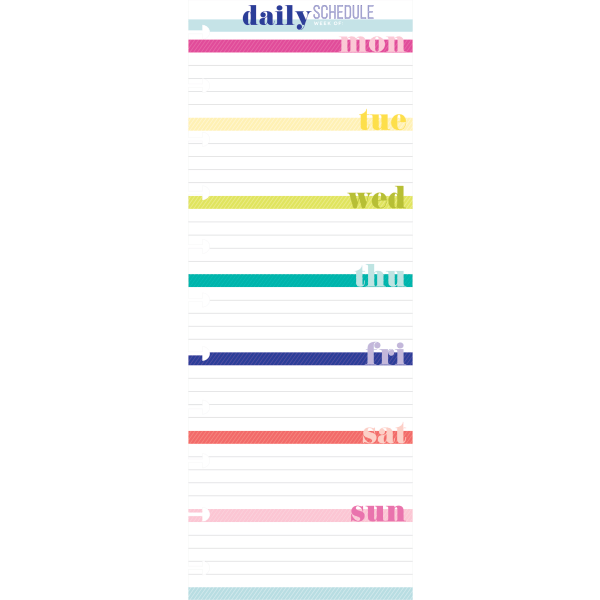 slide 2 of 3, Happy Planner Big Half-Sheet Filler Paper, 4-1/8'' X 11'', 60 Sheets, Daily Schedule, 60 ct