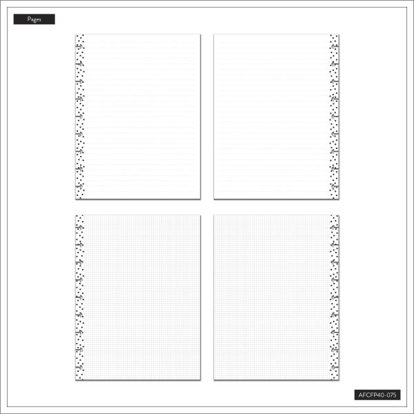 slide 3 of 4, Happy Planner Classic Filler Paper, 40 Sheets, 7" X 9-1/4", Simple Dots, 40 ct