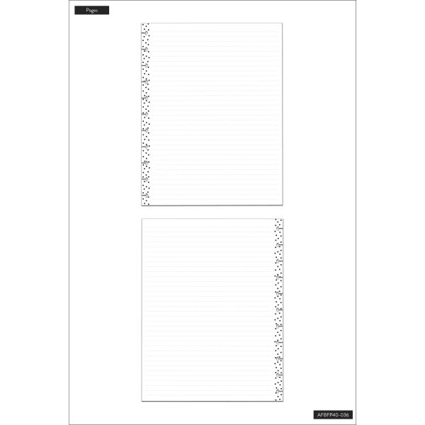 slide 3 of 3, Happy Planner Big Filler Paper, 8-1/2'' X 11'', Simple Dots, Pack Of 40 Sheets, 40 ct